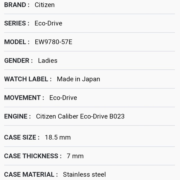 Citizen EcoDrive Normandie Black Dial Crystal - Picture 5 of 7